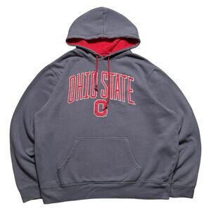Vintage Y2K Ohio State Pullover Hoodie Mens XL Grey Lounge College